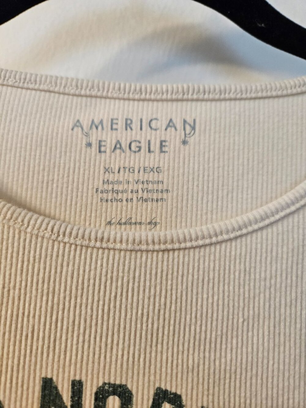 American Eagle baby tee BUNDLE - Bigfoot (white) and Roswell (grey) size XL - Picture 6 of 7